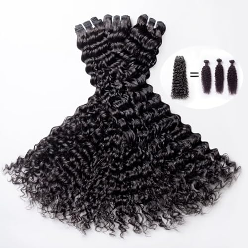 Triippy Deep Wave Human Hair Bundles 14 16 18 Inch
