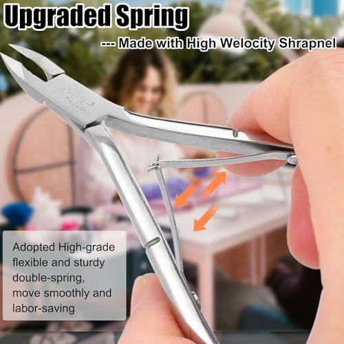 LePinko Professional Cuticle Trimmer Set - 4-Pack 5mm Jaw Cuticle Nippers