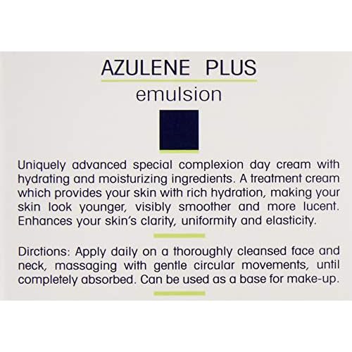 Dinur Cosmetics Azulene Emulsion Day Cream for Dry & Sensitive Skin Helps in Hydration Smoother Enhances Improves Skin Clarity Elasticity 2 OZ