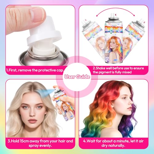 Blue Temporary Hair Color Spray – Fast Wash Out, 4.06oz