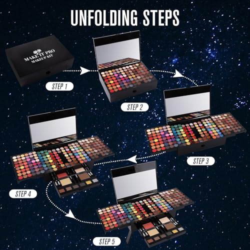 UCANBE All in One Makeup Kit - 144 Eyeshadows, Lip Gloss & Brushes