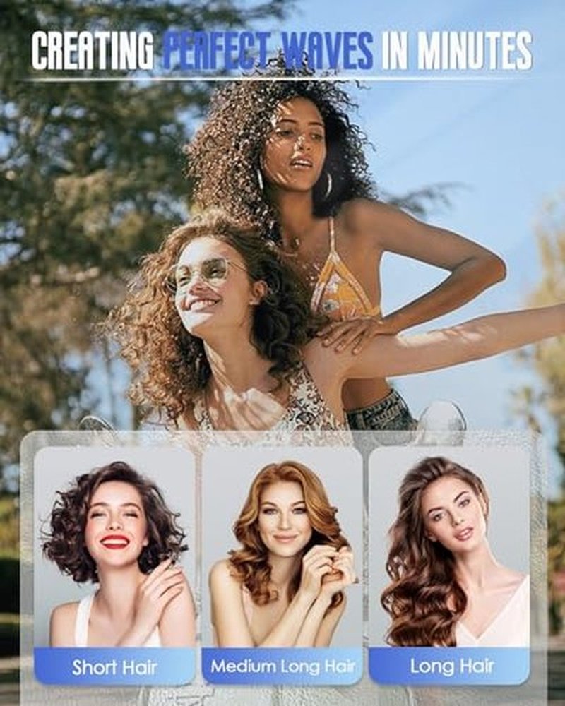 NOVUS Ceramic Mini Curling Wand for Short Hair - 1 Inch Dual Voltage Travel Wand for Worldwide Trips