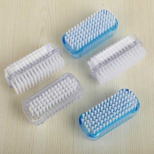 5 Pack Dual-Sided Nail Brush Set for Clean Hands & Feet