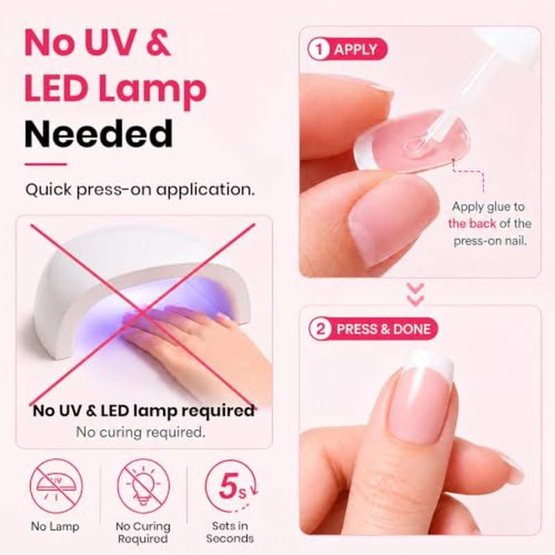 Beetles Press On Nail Glue - Quick-Drying 10ml Super Strong