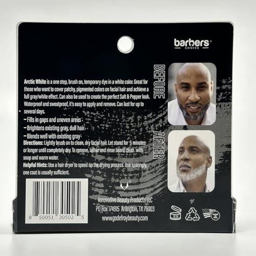 Barber's Choice Silver Line Beard Color Brush - White Hair