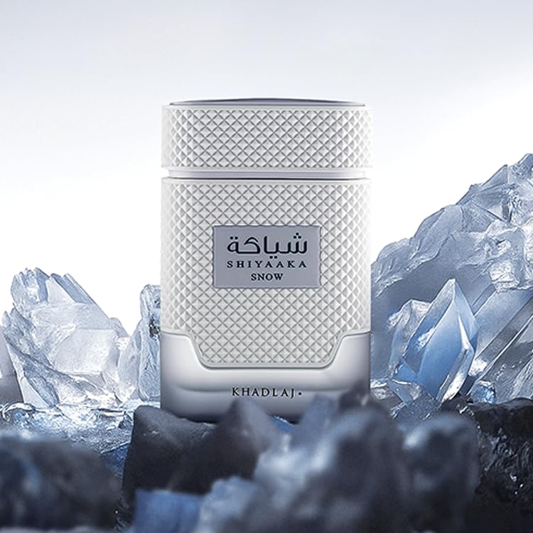Khadlaj Perfumes Shiyaaka Snow Eau de Parfum for Men 3.4oz Citrusy Woody Spicy Fragrance