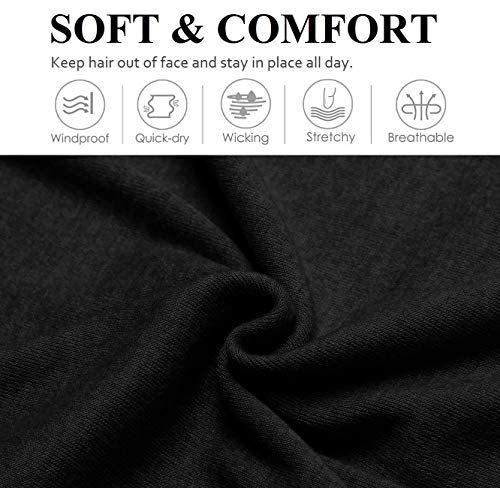 Wide Boho Headbands for Women - Non-Slip Elastic Cotton Spandex
