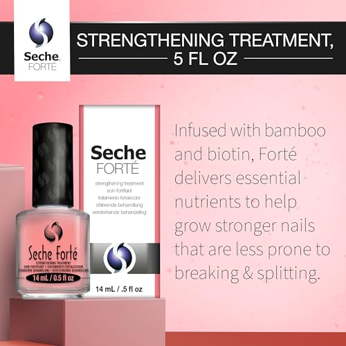 Seche Forte Nail Strengthening Treatment Base Coat - Biotin & Bamboo, 0.5 oz