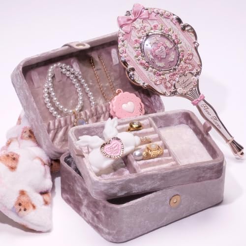 Petal Bloom Bunny Garden Makeup Gift Set - Pink Theme, 9-Piece Beauty Collection with Jewelry Case