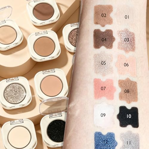 Beige Matte Eyeshadow Palette - 12 Neutral Shades