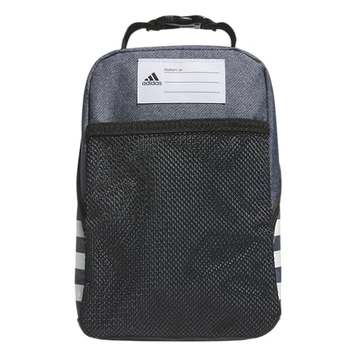 adidas Santiago Insulated Lunch Bag (6.5L) with Clip Lock Handle, Twill Onix Grey/Black, One Size