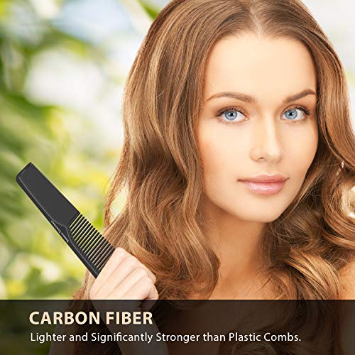 Professional Carbon Fiber Comb 7 inch Anti Static Heat Resistant