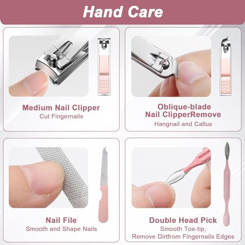 7-in-1 Manicure Set with Nail Clippers, Scissors & Travel Case – Professional Nail Care Kit