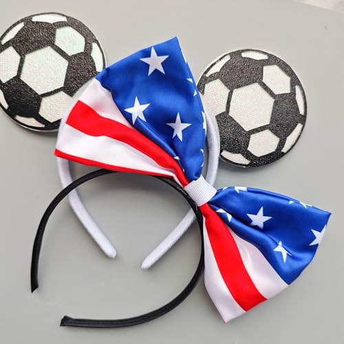 American Flag Bow Headband for 4th of July Celebrations
