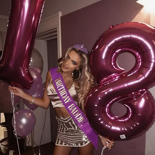 Birthday Baddie Glasses Set with Tiara & Sash