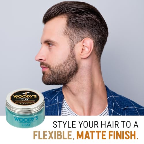 Woody's Hair Clay for Men | Matte Finish & Strong Hold