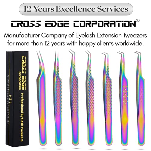 Fiber Tip Lash Tweezers 45° Curved for Eyelash Extensions