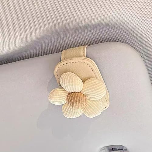Flower Sunglass Holder for Car Visor – Stylish Eyeglass Organizer