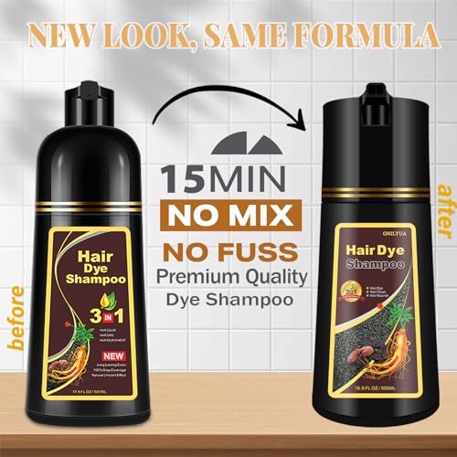 Deep Burgundy Hair Dye Shampoo for Gray Hair, Men & Women