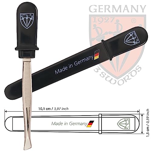 3 Swords Germany - Brand Quality Pocket Tweezers Manicure Pedicure Grooming for Professional Finger & Toe Nail Care by 3 Swords, Made in Solingen Germany (7407)