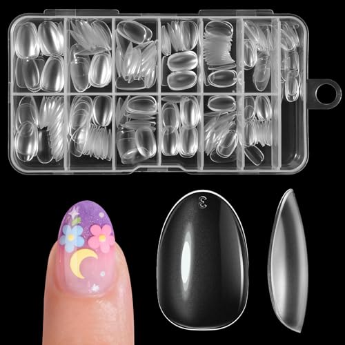 Kids Press On Nails - 260Pc Almond Soft Gel Tips