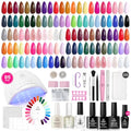 Beetles 85 Pcs Gel Nail Kit with UV Lamp, 55 Color Gel Polish Set - 11 Color Outfit