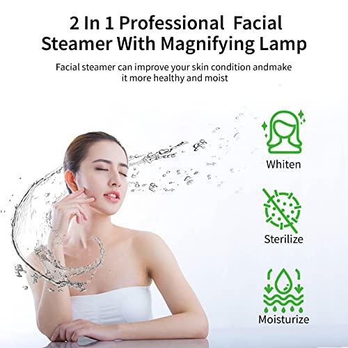 Winado 2-in-1 Facial Steamer with 5X Magnifying Light