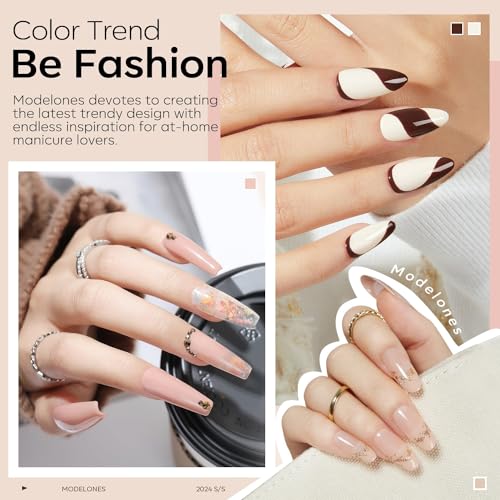 Modelones 6-Color Nude Gel Nail Polish Set | Soak-Off Manicure Kit