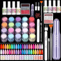 SAVILAND Dip Powder Nail Kit with Drill - 20 Colors Summer Neon Dip Nails Powder Starter Kit with Everything Dip Liquid Dipping System Base Top Coat Activator Manicure Art Salon DIY Christmas Gift