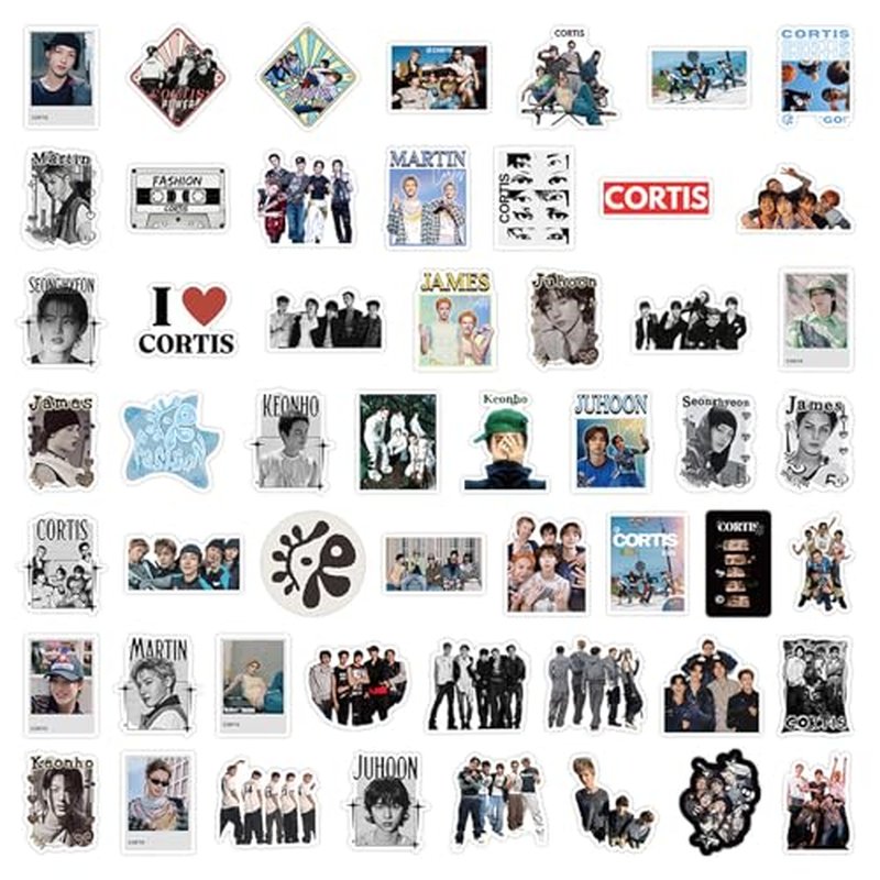 50pcs Korean Idol Waterproof Vinyl Stickers for Water Bottles & Laptops