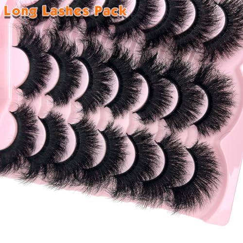 Fluffy Faux Mink Strip Lashes 20mm - 14 Pairs Reusable