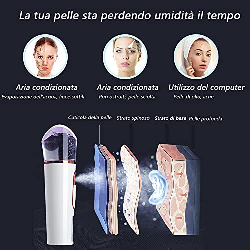 Nano Mist Sprayer with Skin Analyzer & Moisture Tester | Portable Face