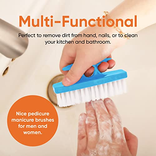Durable Nail Brush Cleaner with Handle - Multi-Purpose Scrubber for Toes and Fingernails