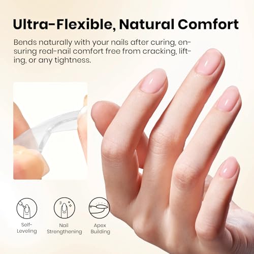 Beetles 15ml Clear Rubber Base Gel - 5-in-1 Nail Builder & Base Coat Gel