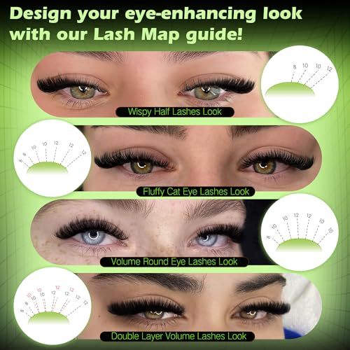 Fluffy 8-12MM Short Cluster Eyelash Extensions by Newcally