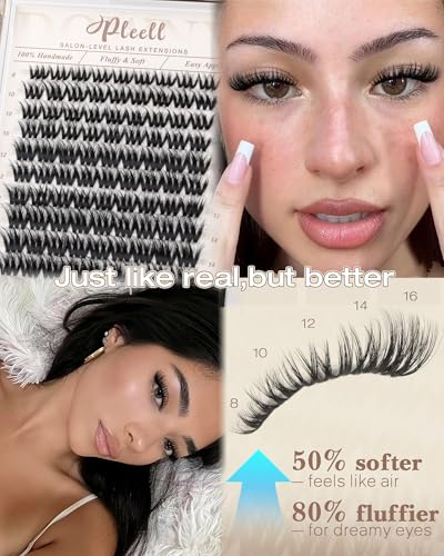 D-Curl Volume Lash Clusters 8-16mm Fluffy Eyelash Extensions