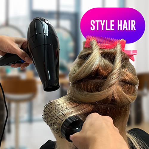 Colortrak Hair Sectioning Grip Clips (2 Pack) for Efficient Coloring, Cutting, and Styling - Brush-Like Top, Sectioning Bottom