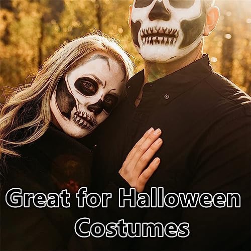 Black & White Face Body Paint for Halloween Makeup