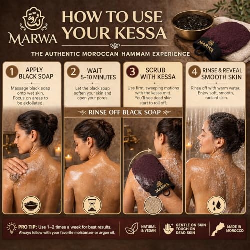 Moroccan Kessa Exfoliating Glove Medium - Hammam Mitt