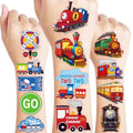 Train Temporary Tattoos for Kids - 96 PCS, 8 Sheets