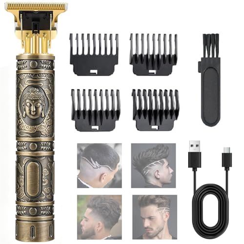Professional Cordless Hair Trimmer for Men with 4 Guide Combs