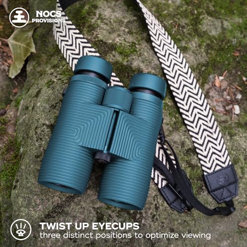 Nocs Provisions Pro Issue 8x42 Waterproof Binoculars, 8X Magnification, Phase Coated Bak4 Prism, Wide View Multi-Coated Lenses for Bird Watching, Wildlife Viewing & Stargazing - Harbor Blue