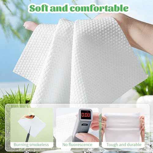 Disposable Face Towel, 100 Count Biodegradable Face Towels, for Washing Soft Cotton Dry Wipes Facial Cloths Towelettes for Washing and Drying, Facial Tissue for Cleansing