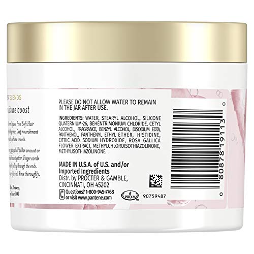 Pantene Nutrient Blends Miracle Moisture Boost Rose Water Petal Soft Hair Treatment, 4.7 fl oz