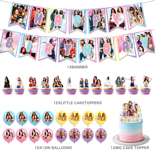 KAT-SEYE Birthday Decorations Set - 29PCS Complete Party Supplies