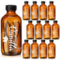 Uiifan 12 Pack 4oz Amber Glass Bottles with Caps