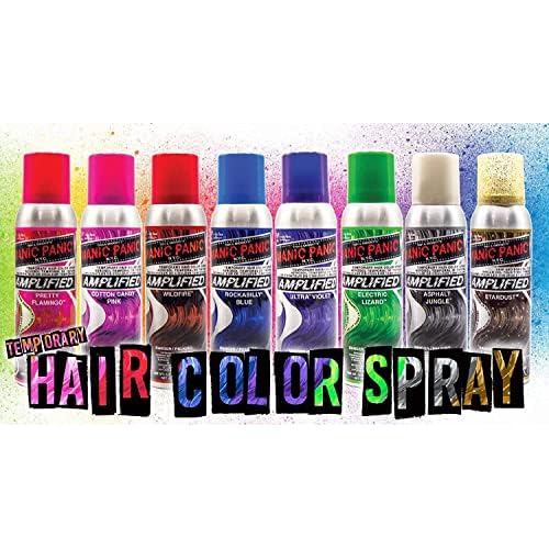 MANIC PANIC Silver Stiletto Temporary Amplified Hair Color Spray - 3.4oz - Icy Silver Shade with Lavender Tint - Vegan, Washes Out Easily, For All Hair Colors, Kids & Adults (Pack of 2)