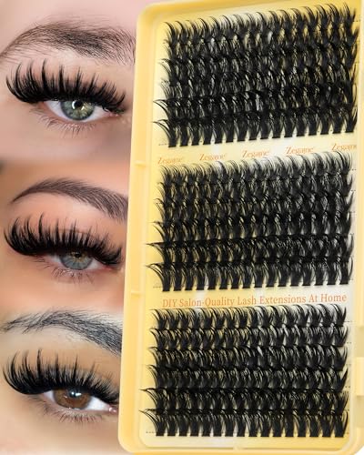 Zegaine 160D Fluffy Cluster Lashes 12-18mm (288pcs) Wispy Spiky