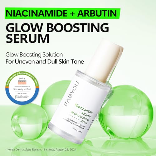 Niacinamide Arbutin Glow Boosting Serum 1.69 fl oz - Korean Skin Care Glass Skin, Deep Hydration & Even Tone with 10% Niacinamide & Arbutin, Lightweight Daily Serum for Face