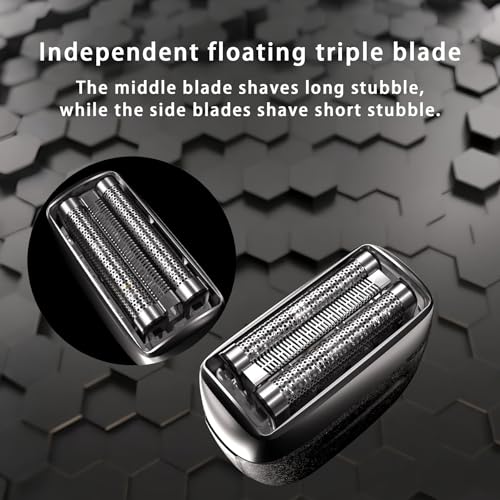 Electric Foil Shavers for Men Portable Electric Razor Mini with 3D Floating Blades,Travel Lock & Fast USB-C Charging Palm-Sized Design Wet/Dry Use, Compact Travel Shaver for Face, Beard & Body